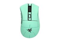 Adesivo antiscivolo per mouse in pelle scamosciata per mouse da gioco wireless Razer DeathAdder V2, verde pieno