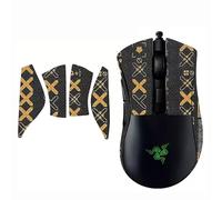 Adesivo antiscivolo per mouse per mouse Razer DeathAdder V2 Mini mouse da gioco wireless, nero e oro metà