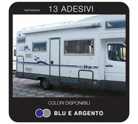 Adesivo Arca M4 per camper in vinile prespaziato - Kit 13 adesivi componibili