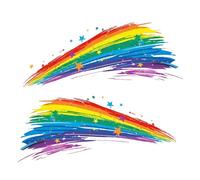 Adesivo Arcobaleno- Adesivi Per La Decalcomania Autoadesiva | Bandiera Arcobaleno 'orgoglio | Eguaglianza Di Diversità Delle Impronte Handprint Adatto Per Bici Automatiche, Porte Per Auto, Tutti I
