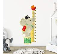 Adesivo Asta misura Bambini |Stickers Elefanti al circo- Decorazione murale camera bambini - 140 x 60 cm