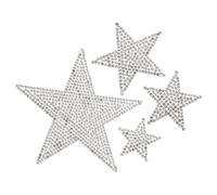 Adesivo Auto a Stella Strass, Decorativo, Autoadesivo Argento | Decorazione Auto, Forma Stella, Stile Elegante e Unico, Adatto anche Frigorifero e Armadio