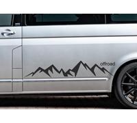 Adesivo auto Berg/ALM, grafica montagna scritta offroad, silhouette (318/5)