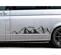 Adesivo auto Berg/ALM, grafica montagna scritta offroad, silhouette (318/6)