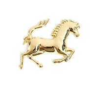 Adesivo Auto per Ferrari SF90 F8 812 458 456 296 430 F12 Fender Window Bumper Body Badge Emblem 3D Accessori Cavalli da Corsa in Metallo,Right-Gold