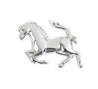 Adesivo Auto per Ferrari SF90 F8 812 458 456 296 430 F12 Fender Window Bumper Body Badge Emblem 3D Accessori Cavalli da Corsa in Metallo,Left-Silver