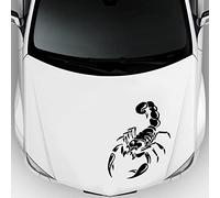 Adesivo auto scorpione riflettente Adesivi 70x40cm, 1 pezzi Decalcomanie resistente all'abrasione, Maschera i graffi(Nero)