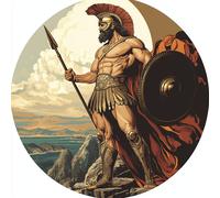 Adesivo auto XXL 30X30 dio greco Ares adesivo