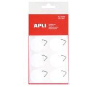 Adesivo autoadesivo rotondo APPLI - Ã˜ 30 mm - Triangolo di supporto in metallo - Base adesiva bianca - 12 unità per sacchet NEW