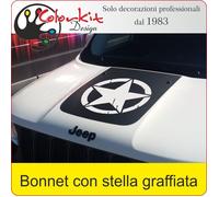 Adesivo Bonnet con stella per cofano Renegade 2014 - by Colorkit 001362