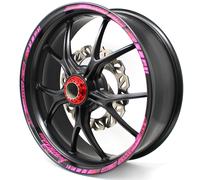 Adesivo bordo cerchio GP Racing rosa fluo lucido adesivo moto auto MR003