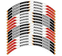 Adesivo bordo ruote Adesivi Per Cerchi Da 17" Per Moto, Adesivi Riflettenti Per Cerchi Per Repsol Per CBR HRC Racing, Set Completo Decalcomanie ruote