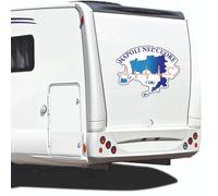 Adesivo Camper Napoli nel Cuore - Kit Decalcomania Mappa Battito Core Partenopeo