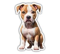 Adesivo cane razza American Staffordshire Bull Terrier mod. 3 sagomato cm. 10