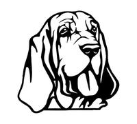 Adesivo cane razza Bracco Italiano mod. 2 Prespaziato colore nero cm 20