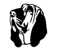 Adesivo cane razza Bracco Italiano mod. 3 Prespaziato colore nero cm 10