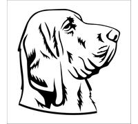 Adesivo cane razza Bracco Italiano mod. 4 Prespaziato colore nero cm 11