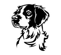 Adesivo cane razza Epagneul Breton mod. 2 Prespaziato colore nero cm. 30