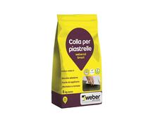 Adesivo cementizio per interni Weber col smart grigio 5kg