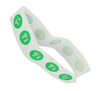 Adesivo Circolare NFC 30 Pezzi Tag NFC Adesivi NFC Compatibili per TagMo e per Memoria 504 Byte Completamente Programmabile (Verde)