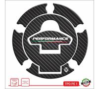 Adesivo compatibile DUCATI PERFORMANCE tappo serbatoio in resina CARBONIO