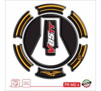 Adesivo compatibile moto GUZZI V 85 TT tappo serbatoio benzina 3D GIALLO PR MG4