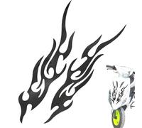 Adesivo con fiamme per moto, resistente alle intemperie, 18 x 4 x 0,9 cm, design in vinile per paraurti, camion, carrelli da golf, cassette postali, valigie, finestre e decorazioni esterne