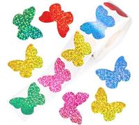Adesivo con fiori per scrapbooking, ricompensa farfalla etichetta decorativa per ragazza fiori cartone animato farfalla ricompensa