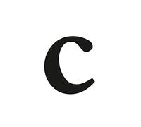 Adesivo con lettere C in nero I serif I altezza 10 cm I numeri civici autoadesivi complementari, lettera da incollare per esterni, cassetta delle lettere, porta I resistente alle intemperie I