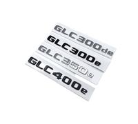 Adesivo con logo for bagagliaio auto GLC X253 con lettere nere cromate 3D GLC300de GLC300e GLC350e GLC400e(Matte black GLC300e)