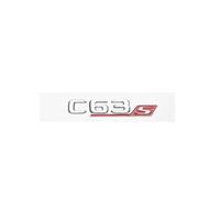 Adesivo con logo for targa del bagagliaio, parafango laterale for auto, coupé, emblema ABS con lettere nere cromate 3D C63s V8 Biturbo(Silver red C63s)