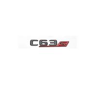 Adesivo con logo for targa del bagagliaio, parafango laterale for auto, coupé, emblema ABS con lettere nere cromate 3D C63s V8 Biturbo(Black red C63s)