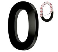 Adesivo con Numero 0 di Colore Nero,Numero di Casa Autoadesivo,9.8 cm | Numero Civico,Numero Civico Segnale in Acrilico,Resistente alle Intemperie,per Esterni,Porta,Cassetta Delle Lettere