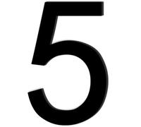 Adesivo con Numero 5 di Colore Nero,Numero Civico,Numero Civico Segnale in Acrilico,Numero di Casa Autoadesivo,Resistente alle Intemperie,per Esterni,Porta,Cassetta Delle Lettere(9.6 cm)