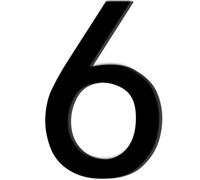 Adesivo con Numero 6 di Colore Nero,Numero Civico,Numero Civico Segnale in Acrilico,Numero di Casa Autoadesivo,Resistente alle Intemperie,per Esterni,Porta,Cassetta Delle Lettere(9.8 cm)