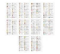 Adesivo con parole in inglese, etichette adesive per vocabolario, aiuto didattico per bambini in età prescolare, aula e materiali didattici a casa