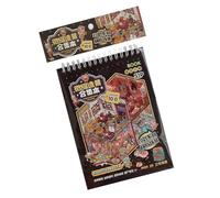 Adesivo con scena in miniatura Serie spaventosa di grandi dimensioni PET carta artigianale per la decorazione dell'ufficio Camera dei bambini Collezioni d'arte Adesivo a tema horror testurizzato