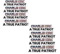 Adesivo con scritta "A True Patriot Charlie Kirk, in memoria di Charlie Kirk, Pray for C-Harlie", regalo politico repubblicano, decorazione per camion, finestre, computer portatili, bottiglie d'acqua