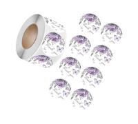 Adesivo con stampa floreale Etichette di ringraziamento adesivo sigillante decorativo rotondo Thank You for Party Stampa floreale Etichette decorative