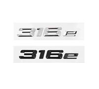Adesivo con stemma e logo for bagagliaio auto ABS 316e 318e 320e 323e 325e 330e 335e E46 E90 E91 F30 F31 F34 G20 G30(316e,Gloss Silver)