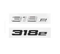 Adesivo con stemma e logo for bagagliaio auto ABS 316e 318e 320e 323e 325e 330e 335e E46 E90 E91 F30 F31 F34 G20 G30(318e,Gloss Black)