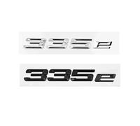 Adesivo con stemma e logo for bagagliaio auto ABS 316e 318e 320e 323e 325e 330e 335e E46 E90 E91 F30 F31 F34 G20 G30(335e,Gloss Silver)