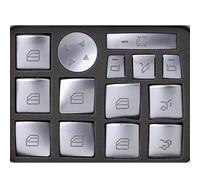 Adesivo Controllo Centrale Compatibile con Mercedes per Benz per W204 GLA X156 CLA C117 A W176 B W246 classe vetri per finestrini dell'auto pulsante sollevamento coperchio interruttore telaio Trim