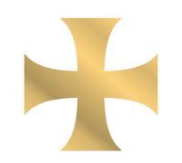 Adesivo Croce Templare 30-55cm - Vinile Prespaziato Camper Van Parete Vetrina