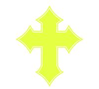 Adesivo Croce Templare 30-55cm - Vinile Prespaziato Camper Van Parete Vetrina