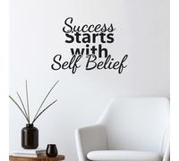 Adesivo da muro motivazionale |WS2657| "Success Starts with Self Belief"