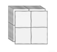 Adesivo da parete 3D per piastrelle, autoadesivo, impermeabile, con texture realistica, per cucina, bagno, backsplash Reno, bianco, 15,2 x 15,2 cm, confezione da 6 fogli, facile da pulire per il