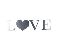 Adesivo da parete a specchio con 4 lettere d'amore, per arredare mobili, piastrelle e superfici in vetro, materiale acrilico resistente all'acqua