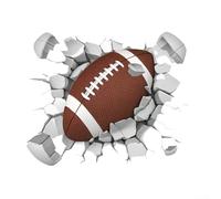 Adesivo da parete a tema Rugby Sport per sala giochi, design luminoso e attraente, in PVC, per migliorare lo spazio dei bambini