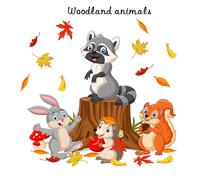 Adesivo da parete / Carta da parati Animali del Bosco